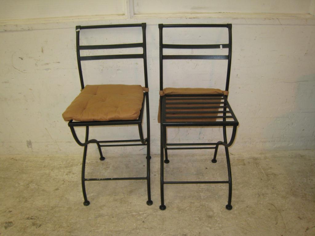 Set van twee metalen krukken, Tuin en Terras, Tuinsets en Loungesets, Gebruikt