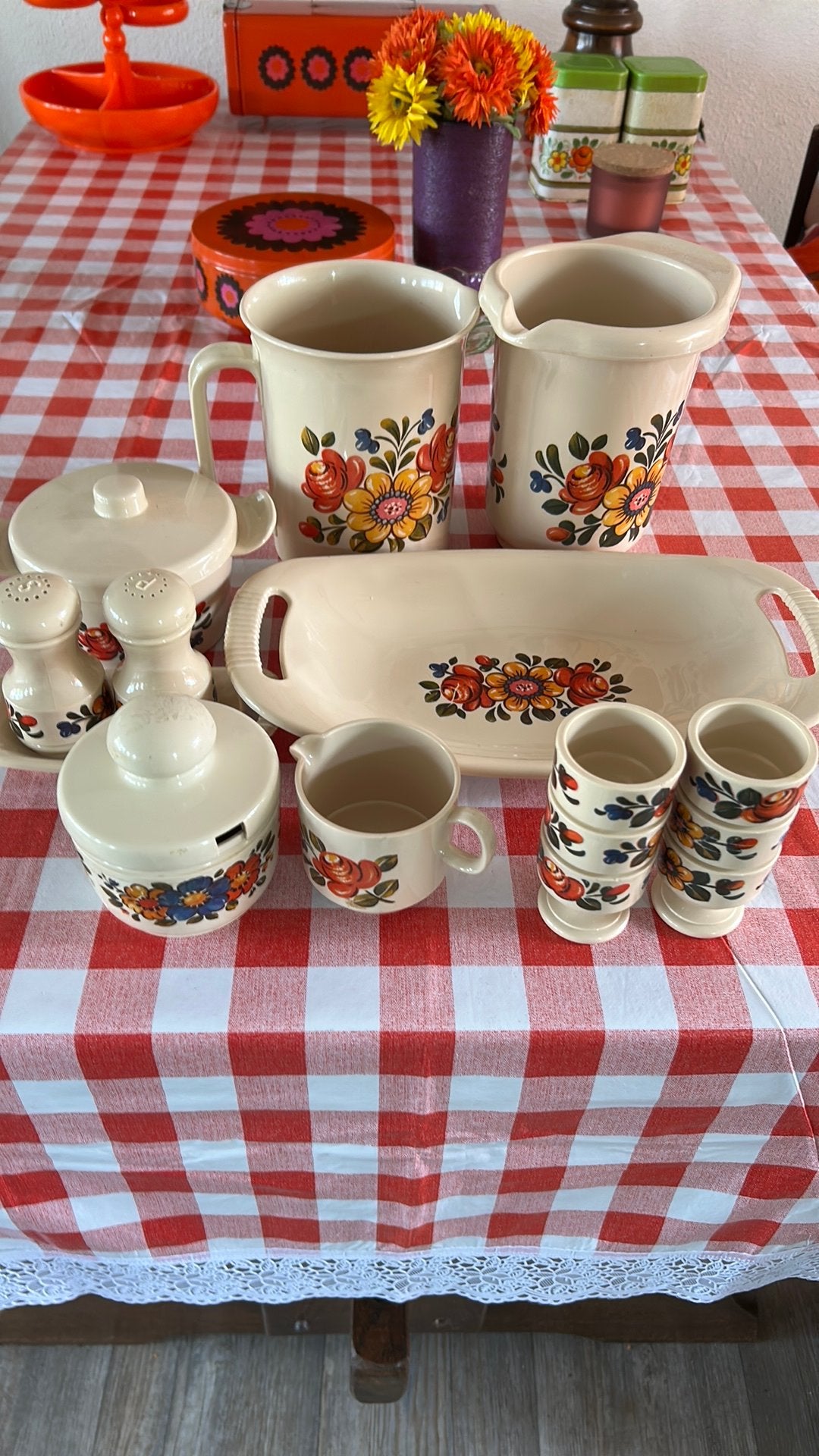 Emsa ontbijt camping servies vintage, Ophalen of Verzenden