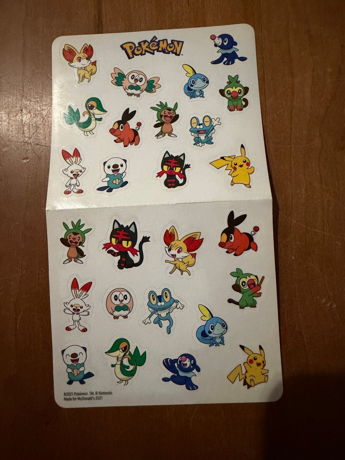 Pokémon McDonald's 2021 Compleet Nieuw Stickervel Nintendo, Ophalen of Verzenden, Zo goed als nieuw, Overige typen