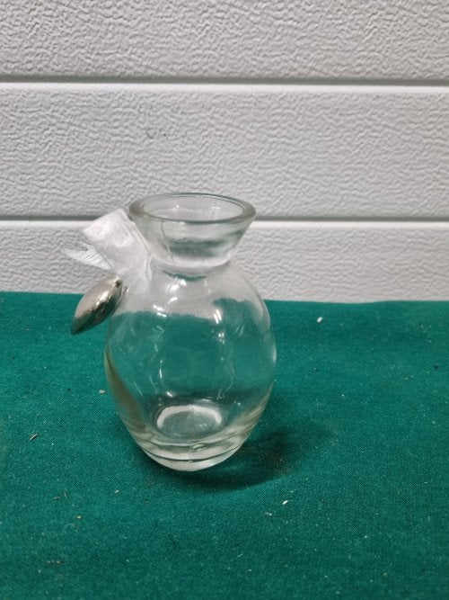 -	vaasje glas met hart, Ophalen of Verzenden