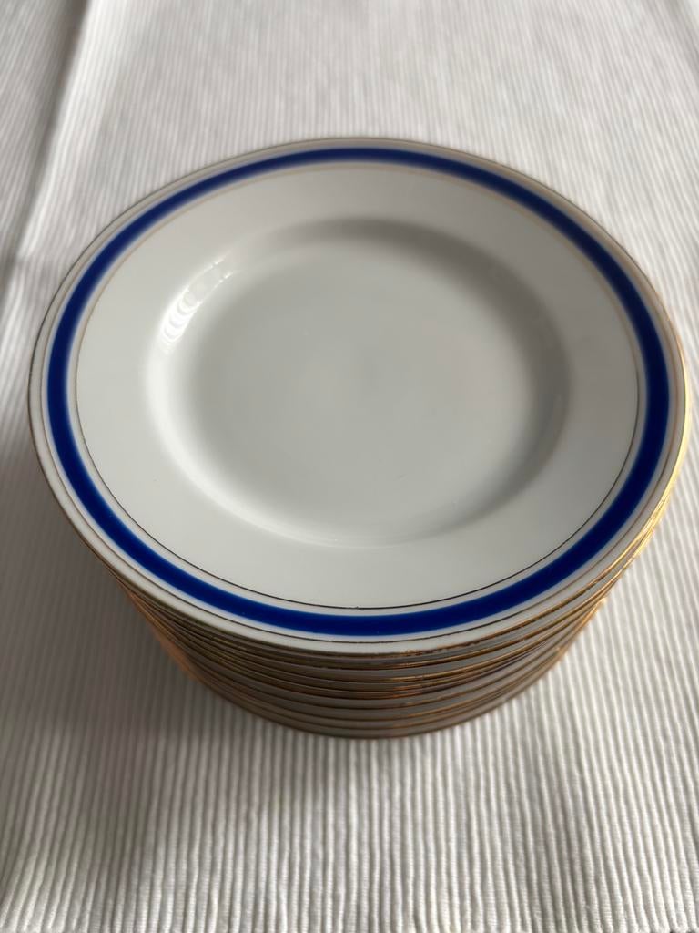 10 antieke porseleinen gebakbordjes 13,5 cm MZ Altrohlau CMR, Ophalen of Verzenden