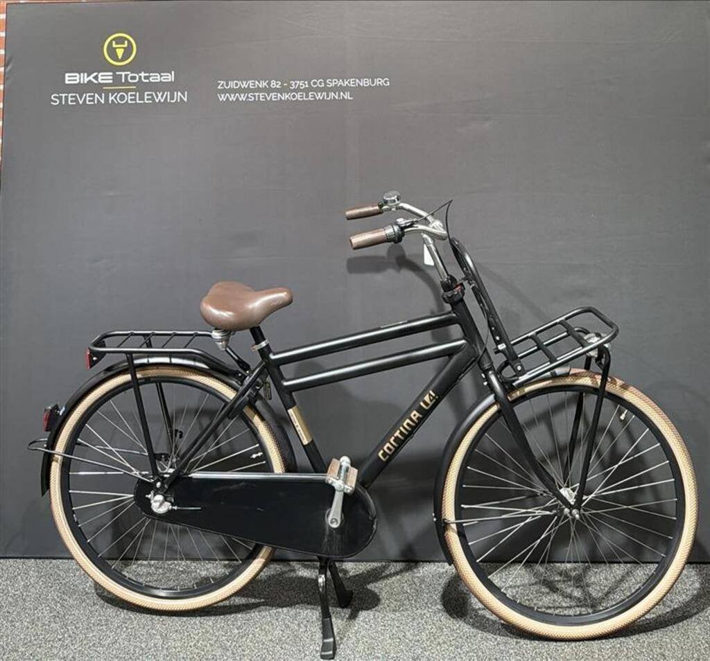 Cortina U4 H50 NR3 Stadsfietsen jet black matt 3 versn., Fietsen en Brommers, Fietsen | Heren | Herenfietsen, Gebruikt, Versnellingen