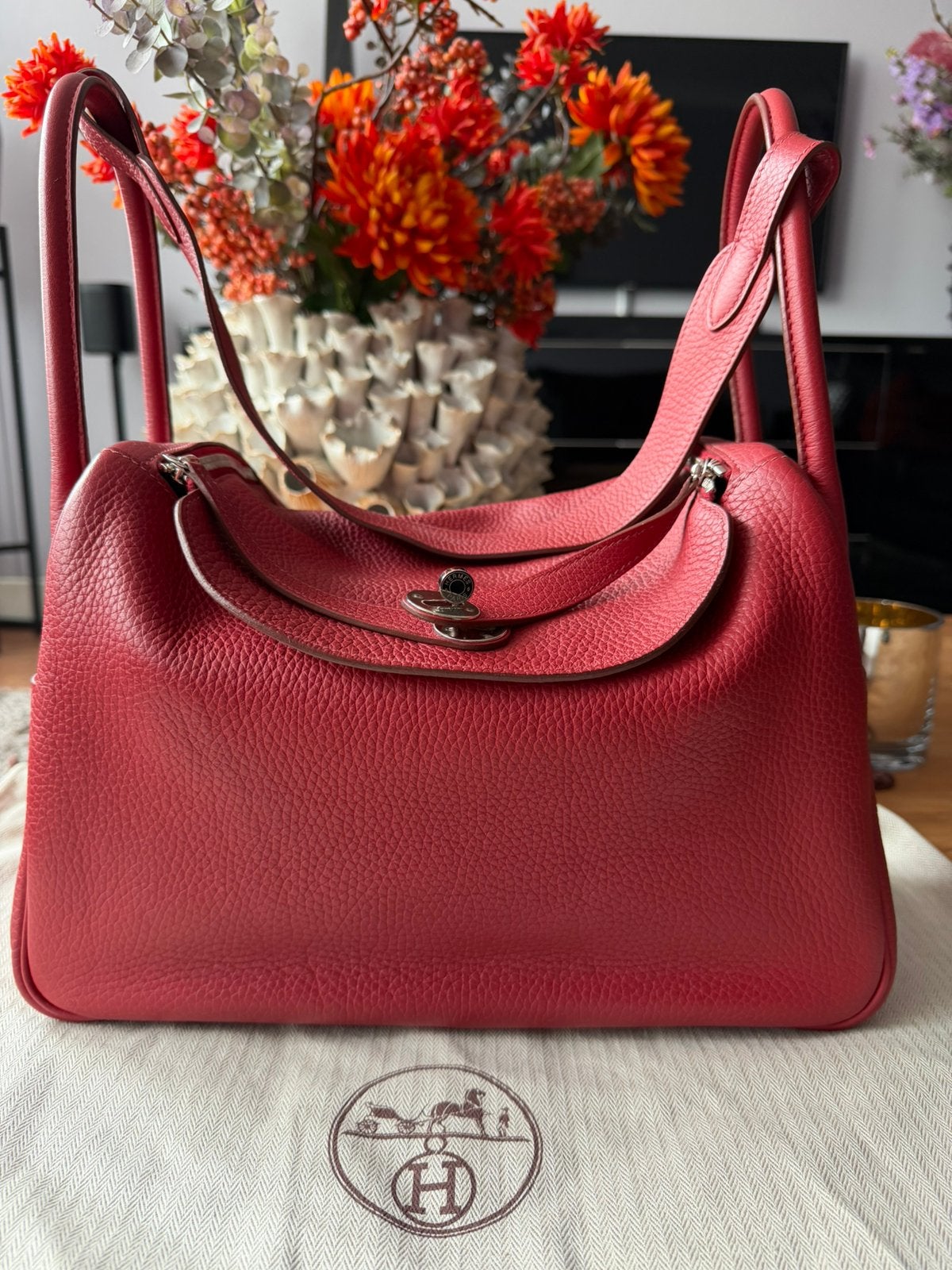 Hermes Lindy 34, Sieraden, Tassen en Uiterlijk, Tassen | Damestassen, Ophalen of Verzenden, Zo goed als nieuw, Zwart, Handtas