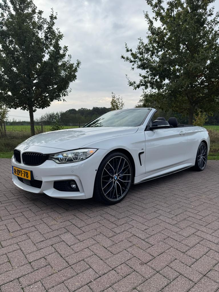 BMW 435i Cabrio 2015 origineel Nederlands&Dealer onderhouden, Euro 5, Achterwielaandrijving, Zwart, 4-Serie