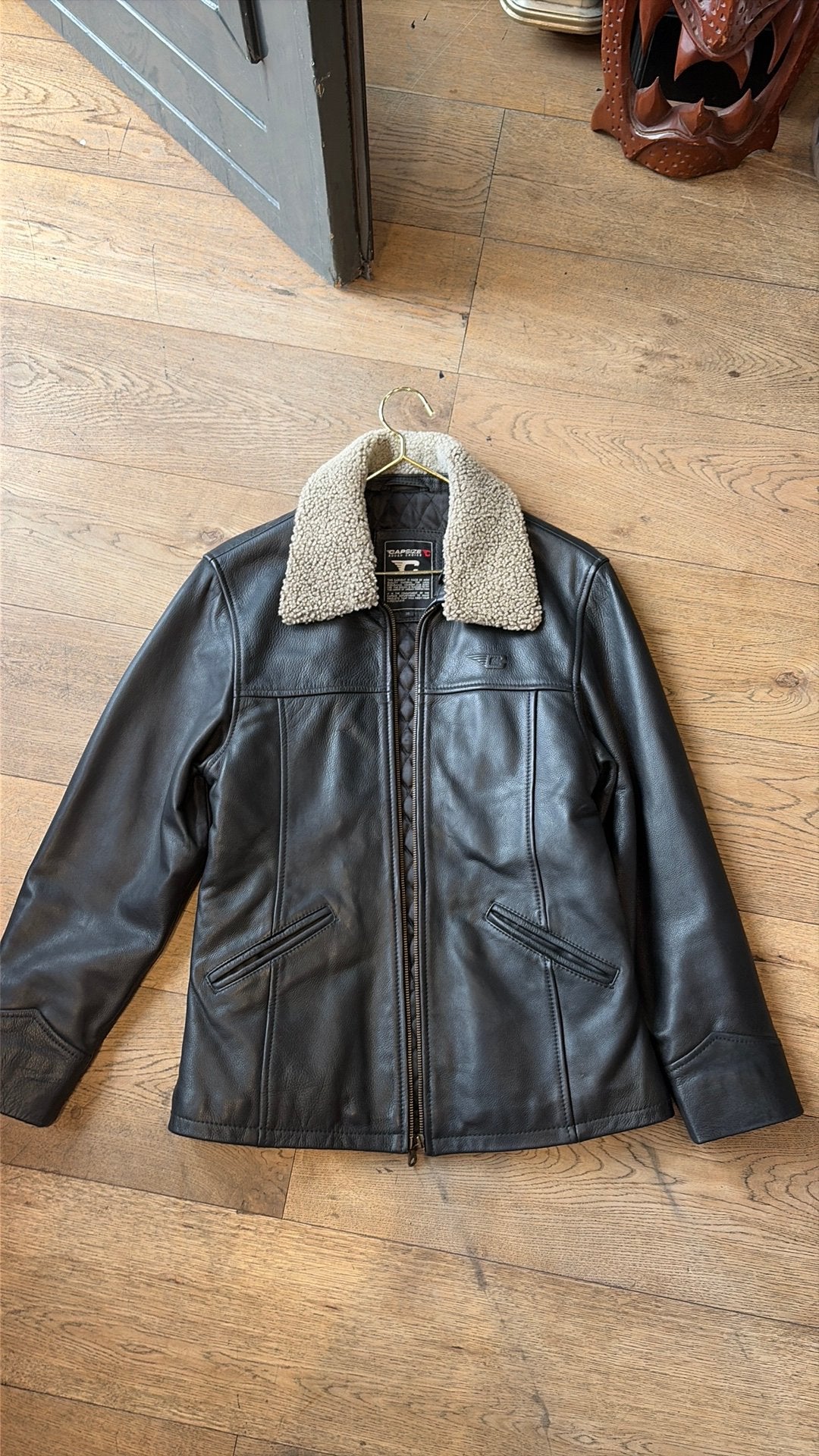 Capsize vintage leren jas, Kleding | Heren, Jassen | Winter, Ophalen of Verzenden, Zo goed als nieuw, Maat 52/54 (L), Bruin