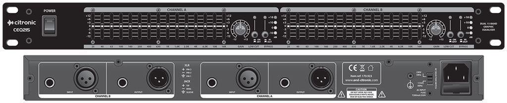 Dual 15-bands grafische equalizer, ., Nieuw, Ophalen of Verzenden, .