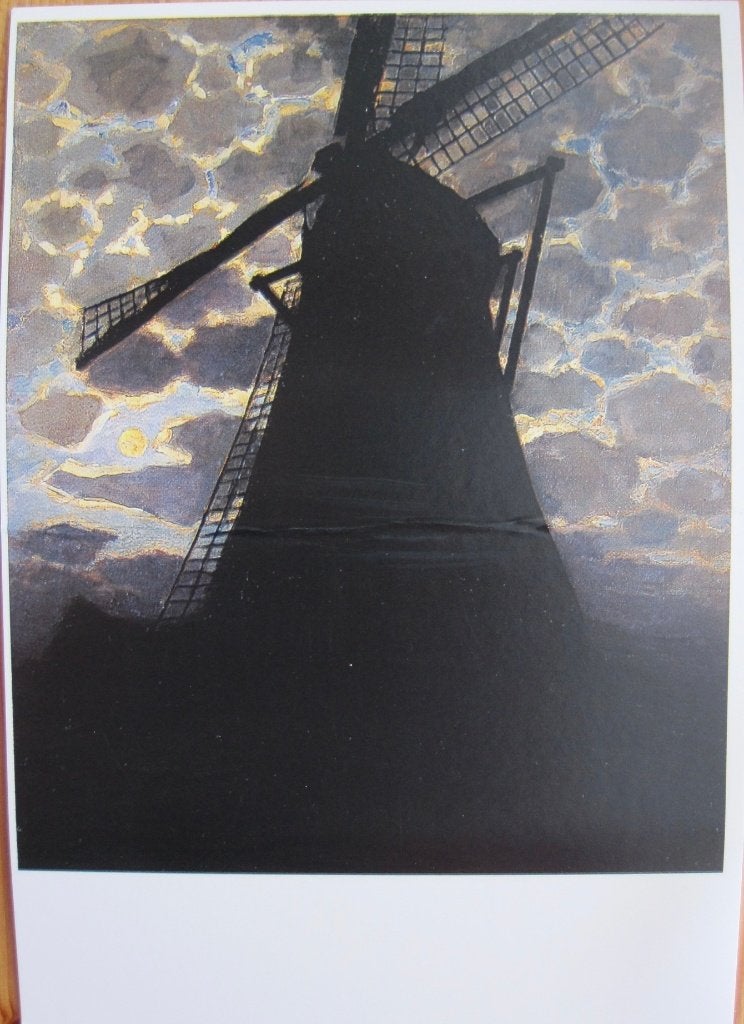 Piet Mondriaan - Molen bij avond - 1917, Verzenden, 1960 tot 1980, Ongelopen, Overige thema's