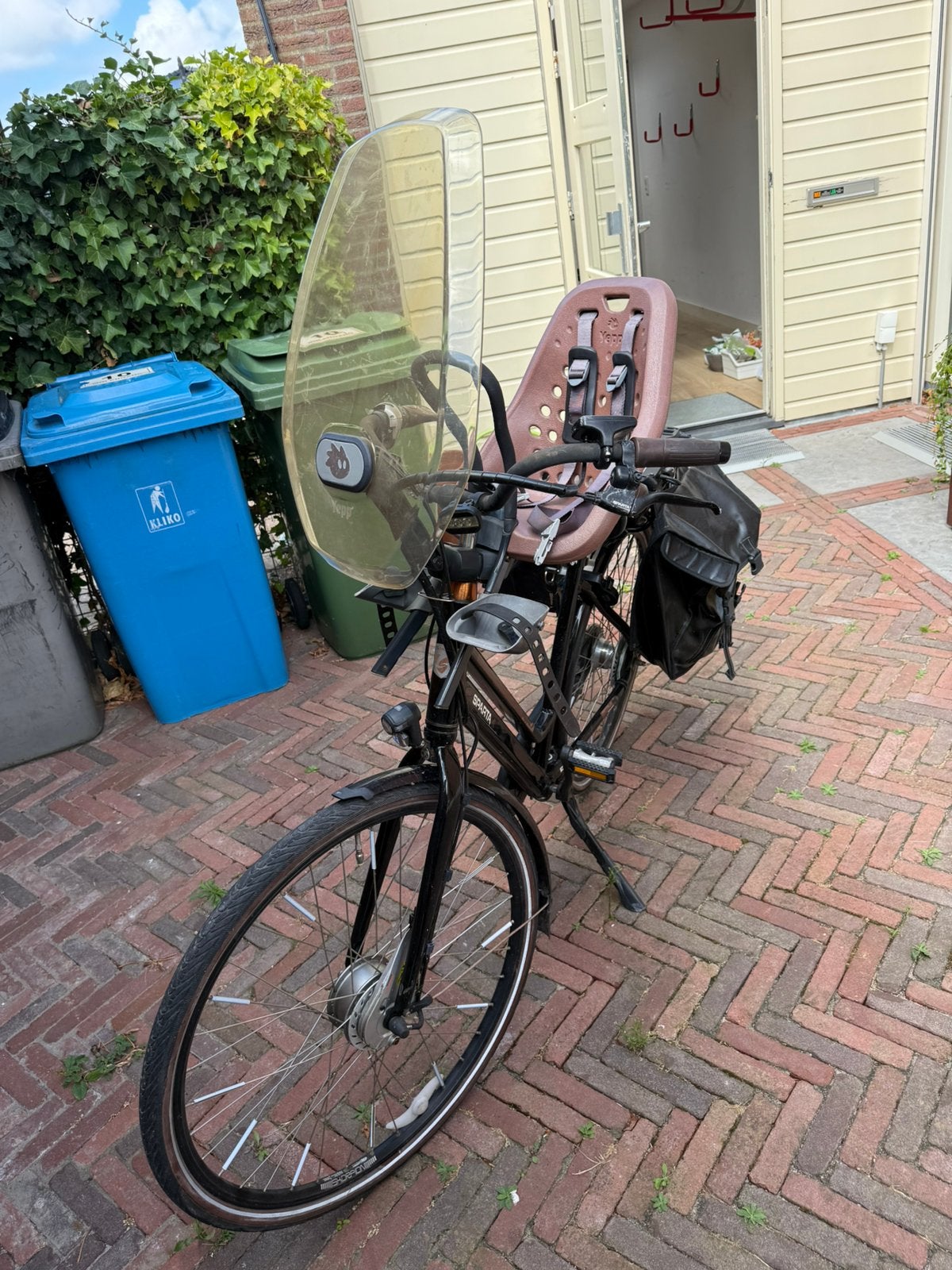 Sparta electric bike with child seat and windshield, Fietsen en Brommers, Ophalen, Sparta, Gebruikt, Versnellingen