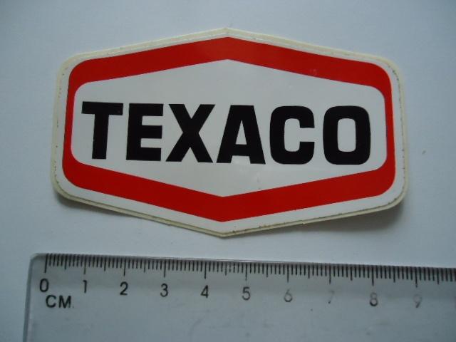 sticker oud TEXACO OIL logo plastic auto motor olie, Verzenden, Zo goed als nieuw, Bedrijf of Vereniging