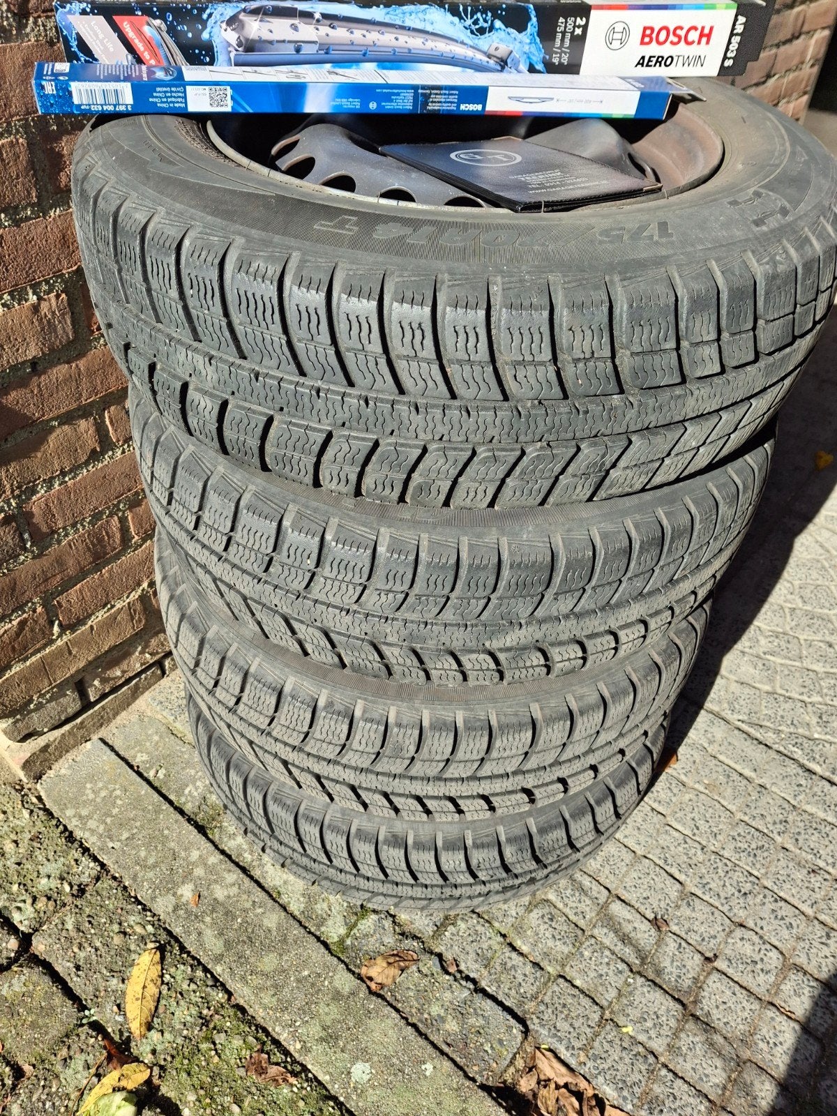 Michelin winterbanden op stalen velg Opel Astra G 175/70/14, Auto-onderdelen, Ophalen, 14 inch, Gebruikt, 175 mm