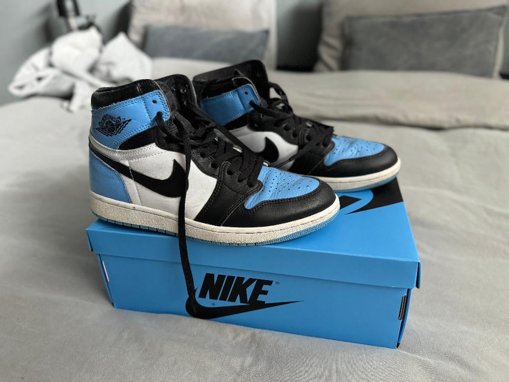 Jordan 1 UNC Toe maat 42,5, Blauw, Nike, Ophalen of Verzenden, Sneakers of Gympen
