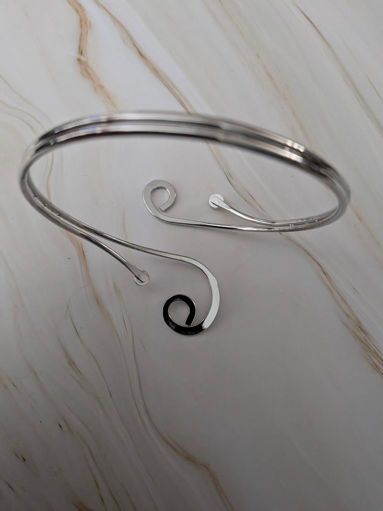Zilverkleurige bovenarm armband met diamantjes, Motoren, Ophalen of Verzenden, No Label, Mo Label, No label