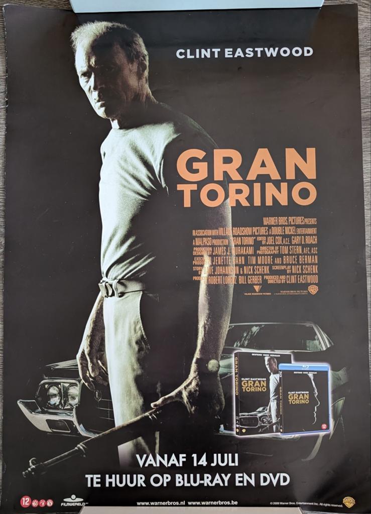 Originele Promoposter Gran Torino (2008) - Clint Eastwood, Ophalen of Verzenden, A1 t/m A3, Film en Tv, Rechthoekig Staand