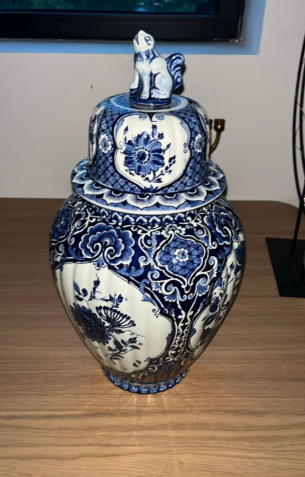 Royal Sphinx Maastricht Delfts Blauwe Vaas 35 cm, Ophalen of Verzenden