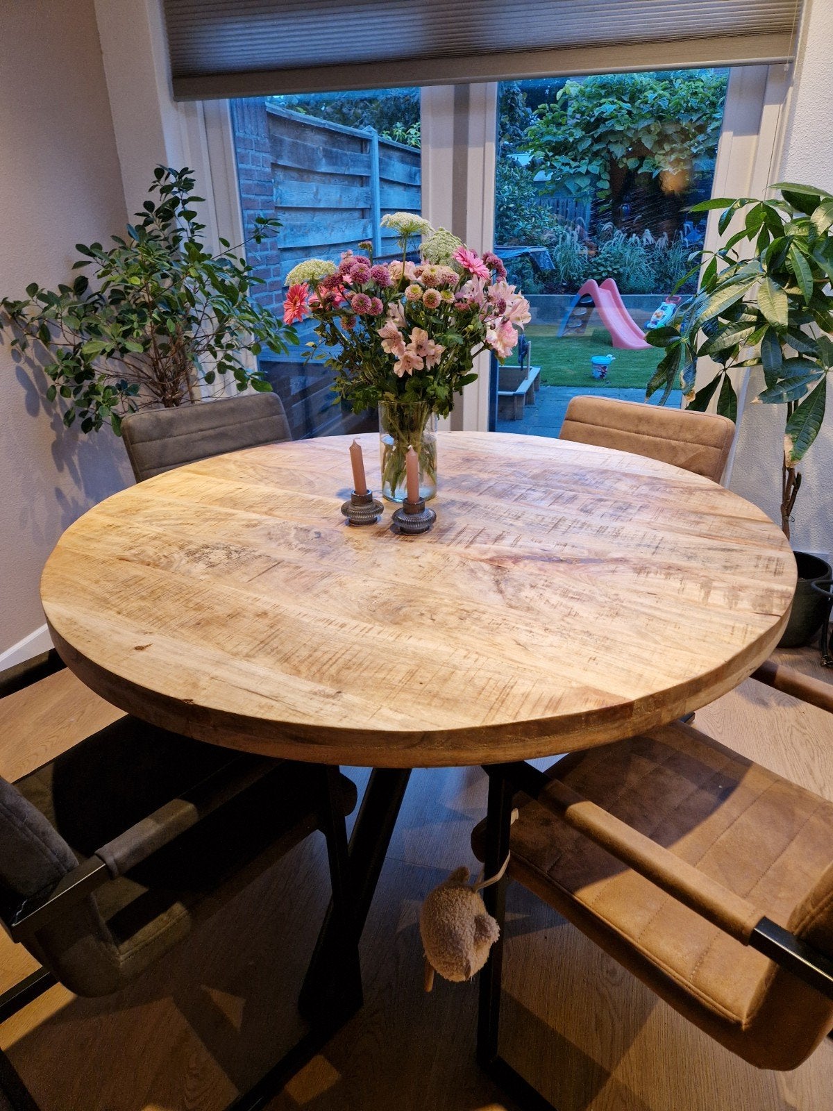 Mango houten eettafel (rond)