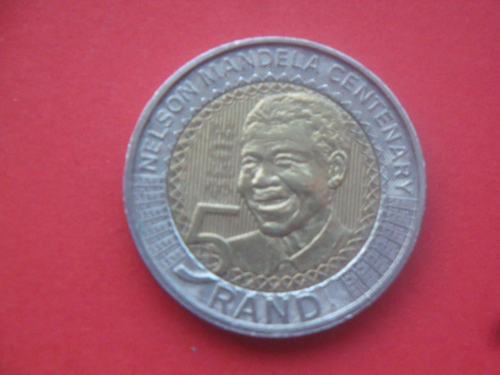 Zuid-Afrika 5 Rand UNC special Nelson Mandela Eeuwfeest 2018, Postzegels en Munten, Munten | Afrika, Verzenden, Zuid-Afrika, Losse munt
