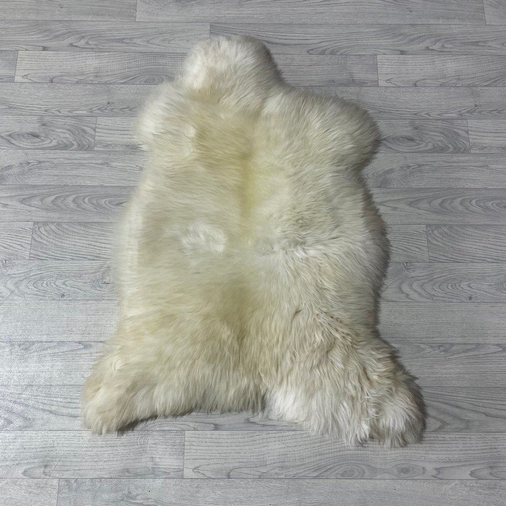 Schapenvacht wit creme 95x75cm #1503 | Lederstore, Wit, Nieuw, Overige vormen, 50 tot 100 cm