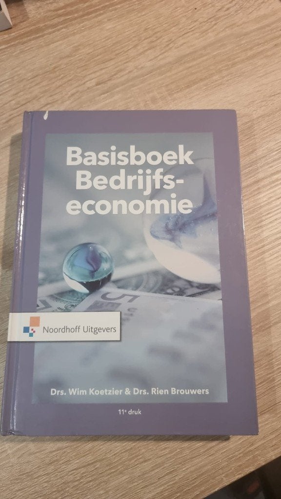 Basisboek Bedrijfseconomie, Wim Koetzier; Rien Brouwers, Verzenden, HBO, Zo goed als nieuw