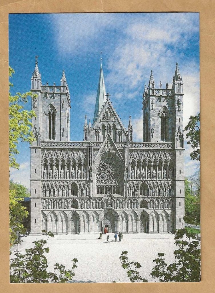 Ansichtkaart Nidaros Domkerk, Trondheim, Noorwegen, Verzamelen, Ansichtkaarten | Buitenland, Ophalen of Verzenden, 1980 tot heden