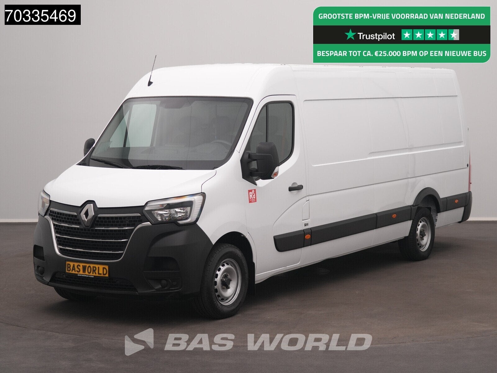 Renault Master 165PK L4H2 Airco Navi Cruise Camera Parkeerse, Stof, Gebruikt, Euro 6, 4 cilinders