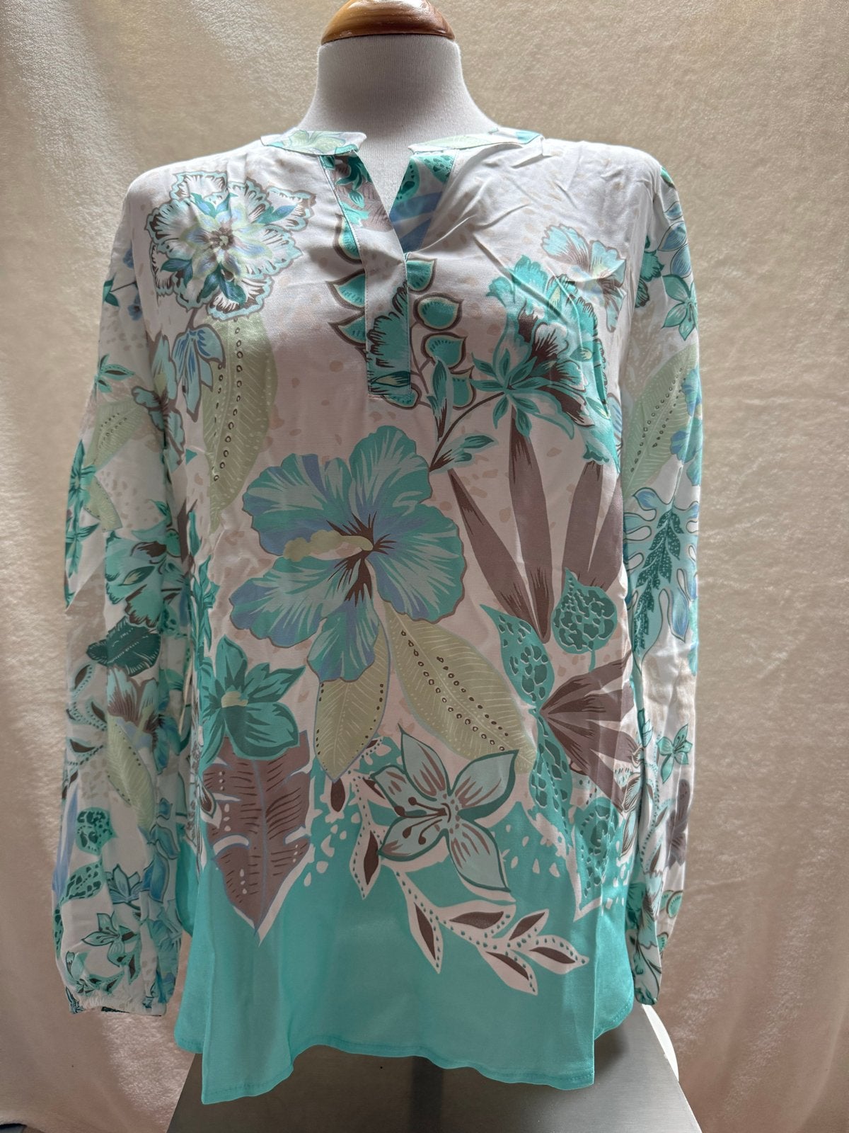 Frank Walder Blouse Maat 38 - Soepel en Luchtig Viscose, Maat 38/40 (M), Meerkleurig, Nieuw, Ophalen of Verzenden