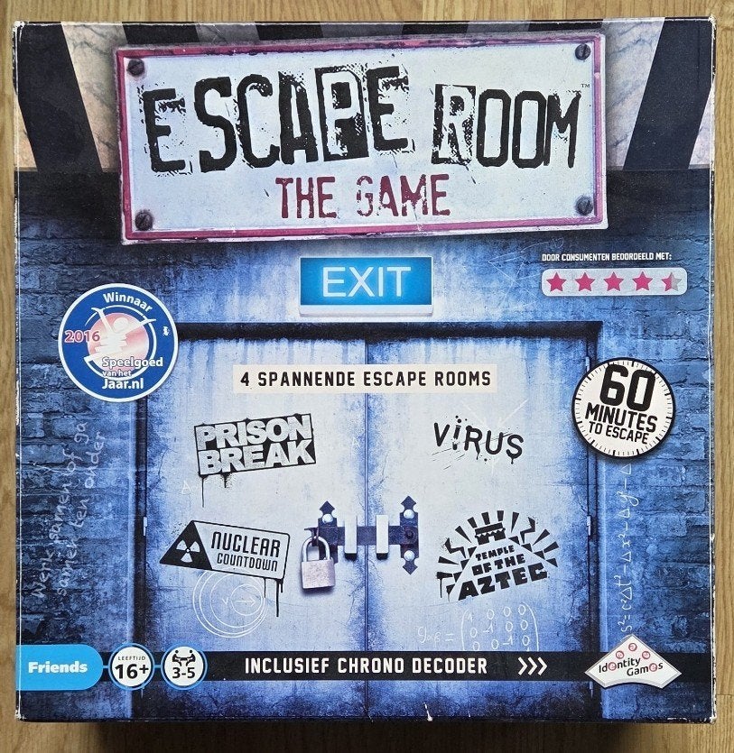Escaperoom the game, Drie of vier spelers, Verzenden, Zo goed als nieuw, Idententy Games