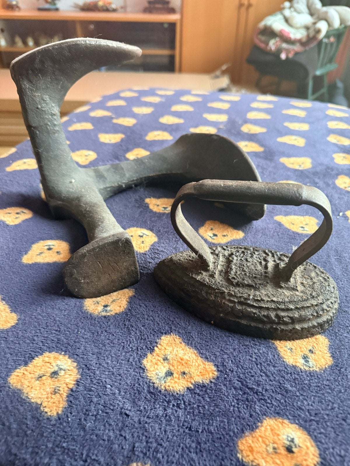 Antieke Schoenleest en Strijkijzer - Decoratieve Set, Ophalen of Verzenden