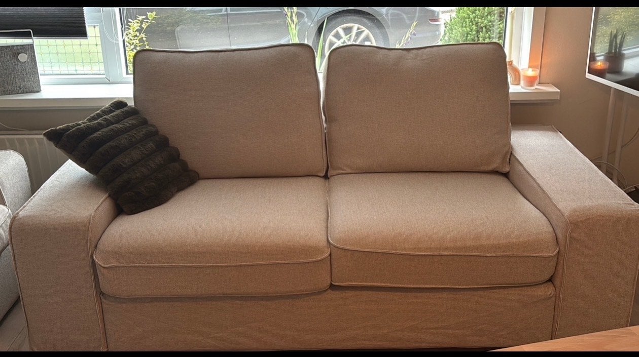 IKEA Kivik 2-zitsbank (Tresund lichtbeige), Ophalen, Gebruikt, 150 tot 200 cm, Tweepersoons