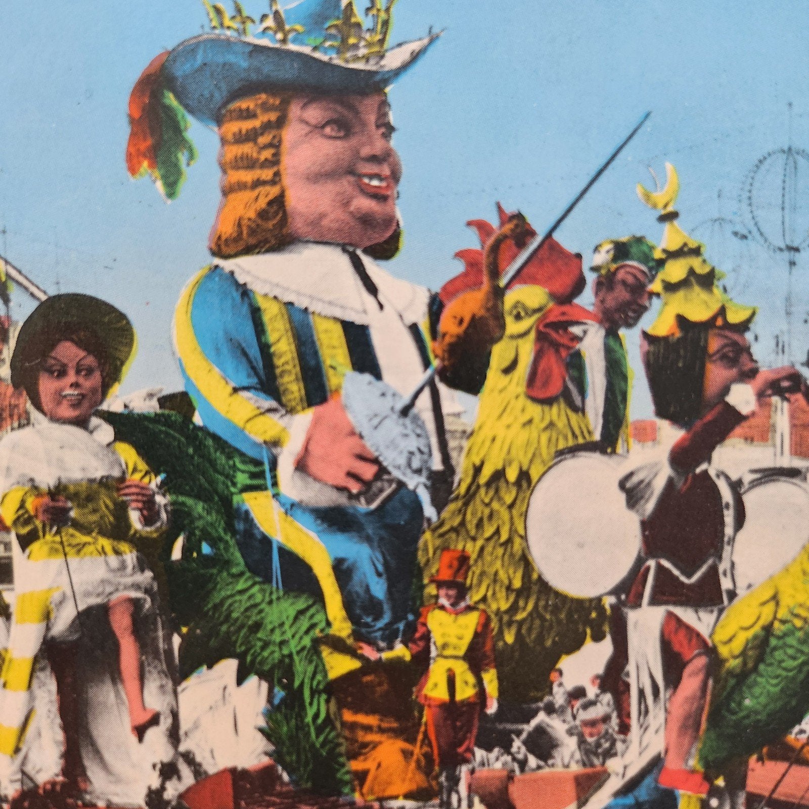 1955 Kaart Carnaval de Nice - Char de S. M. Carnaval, Ophalen of Verzenden, 1940 tot 1960, Ongelopen, Feest(dag)