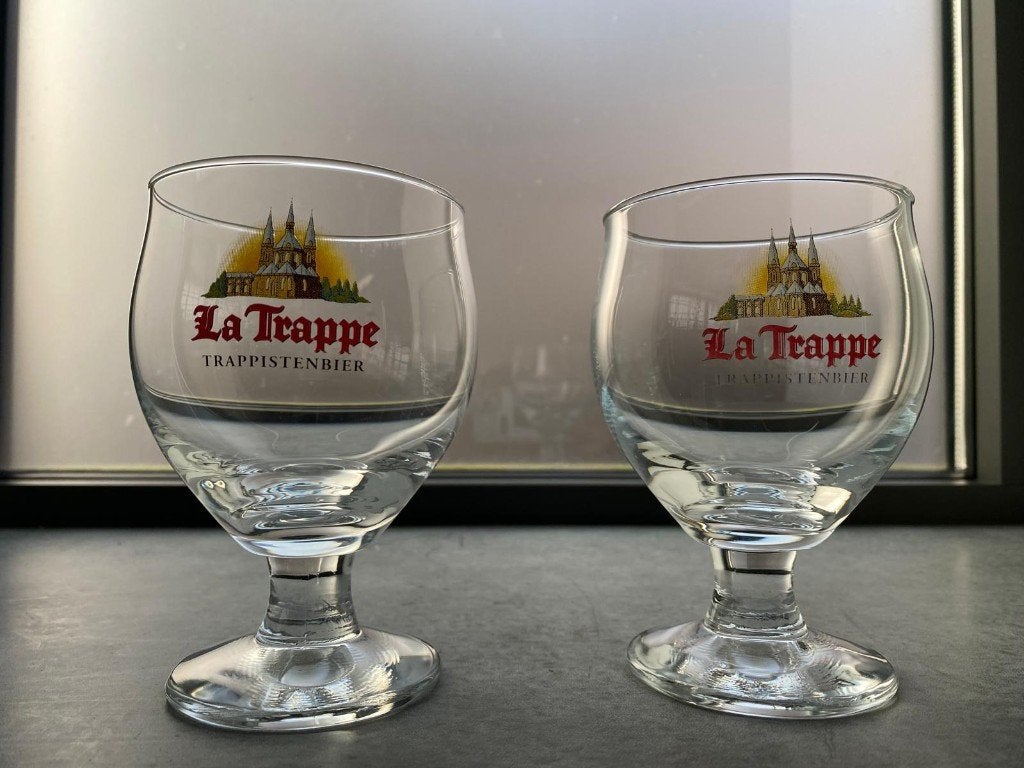 set van 2 la Trappe bokalen, Ophalen of Verzenden, Nieuw, Glas of Glazen, La Trappe