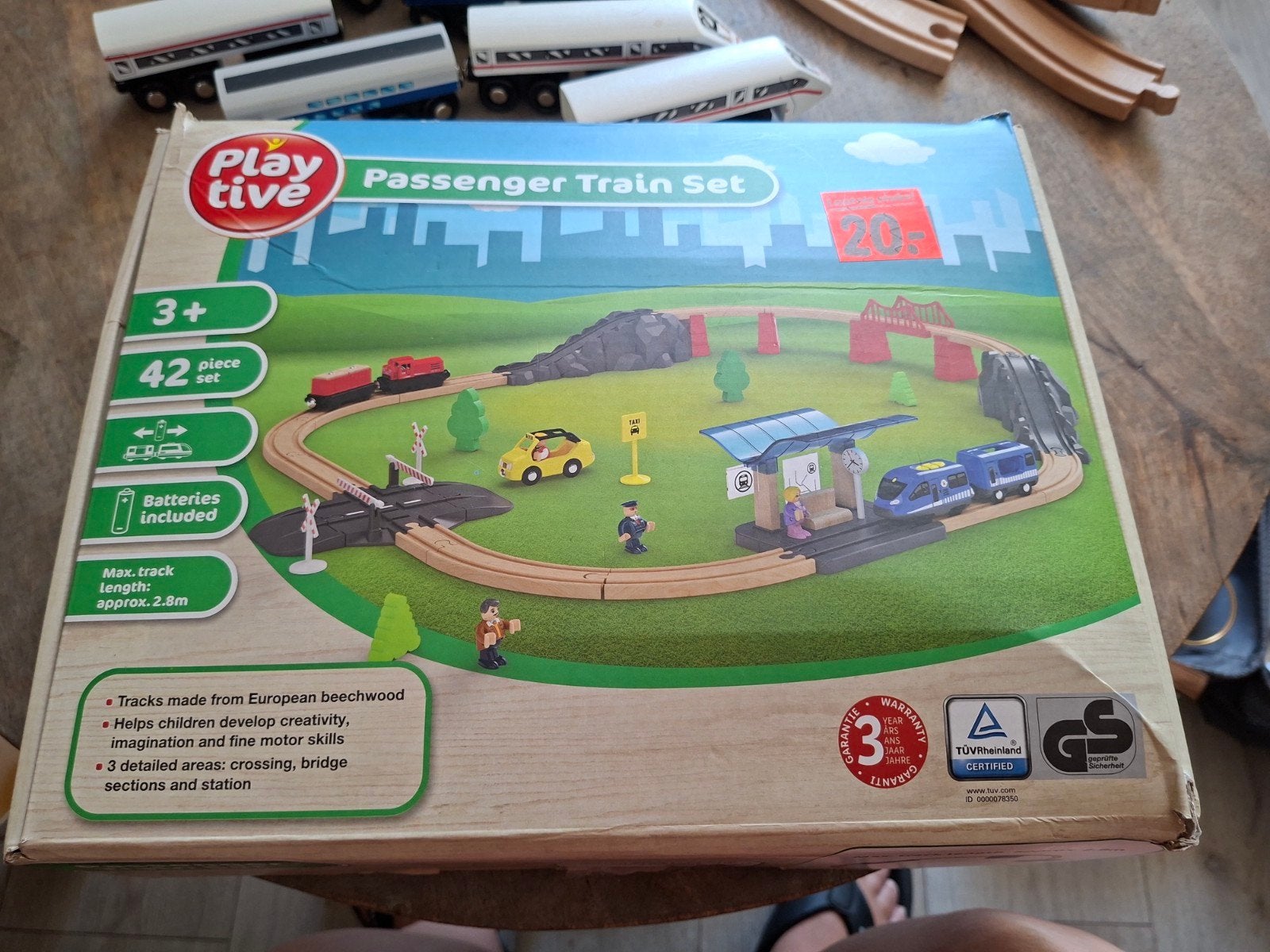 Playtive Houten Treinbaan Set met Accessoires, Ophalen of Verzenden, Zo goed als nieuw, Complete set, Duplo