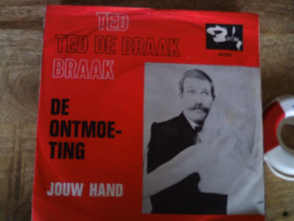 Ted de Braak - De Ontmoeting / Jouw Hand (Vinyl Single) 17s, 7 inch, Ophalen of Verzenden, Zo goed als nieuw, Beschermende buitenhoes