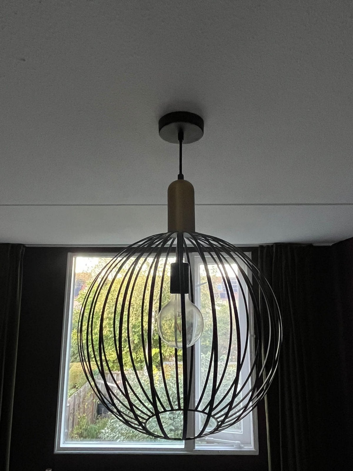 Hanglamp Rietveld Licht - Zwart/Goud, Huis en Inrichting, Ophalen, Modern, Industrieel, E27 (groot), Zo goed als nieuw