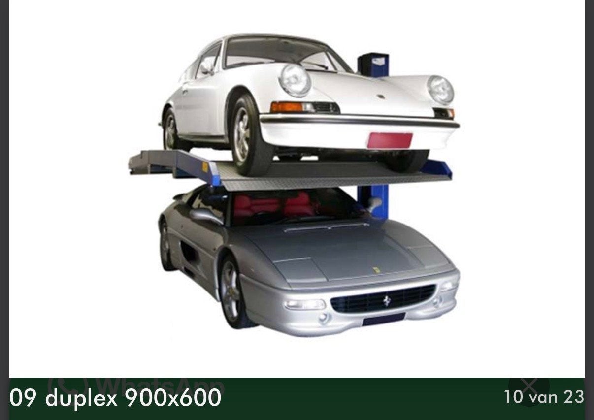 Duplex autolift 1-koloms voor kleine garage/opslag, Ophalen
