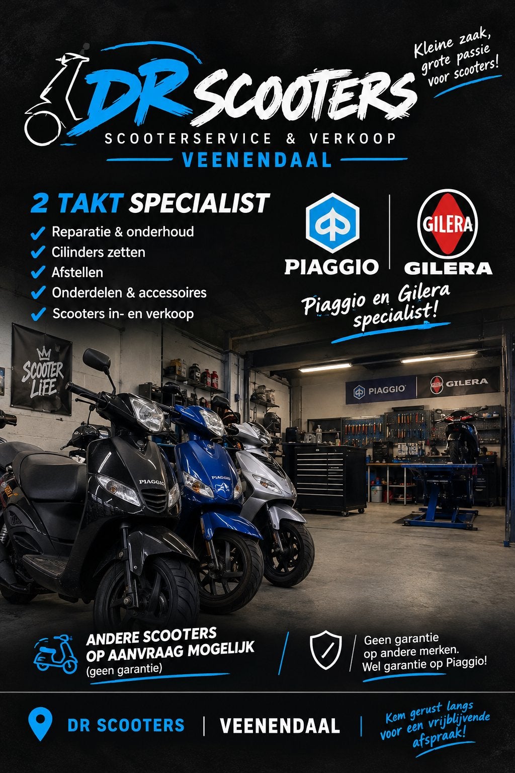 DR Scooters Veenendaal - 2 Takt Specialist & Service, Ophalen, Gebruikt, Overige typen, Piaggio