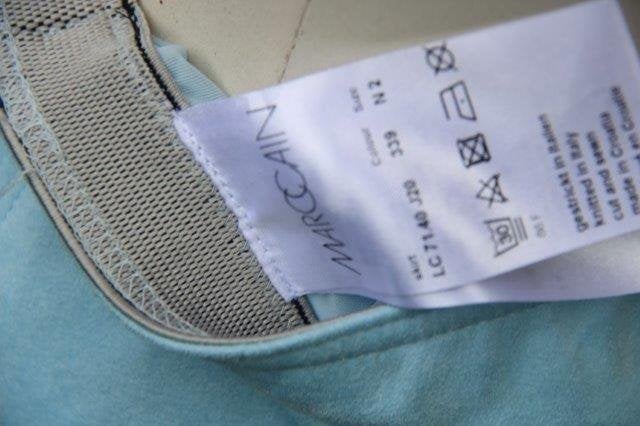 Rok licht blauw Marccain Suede Look mt N2 (S) Vaste prijs, Blauw, Ophalen of Verzenden, Zo goed als nieuw, Maat 36 (S)