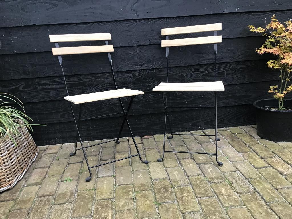 Tuinstoelen., Ophalen, Gebruikt, Metaal, Inklapbaar