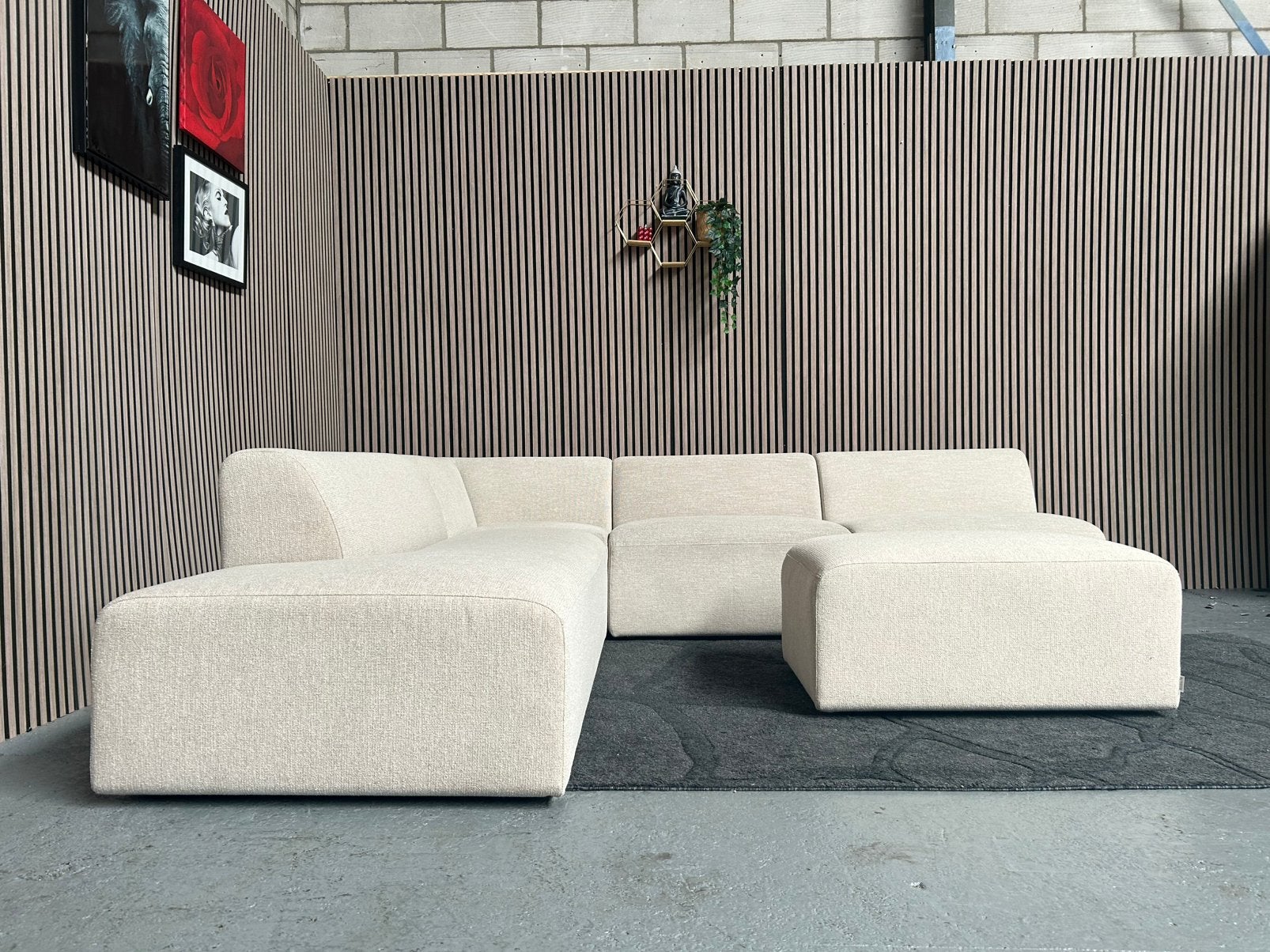 GRATIS LEVERING BySidde Finn Hoekbank 269X263 GEREINIGD, 250 tot 300 cm, Bysidde finn beige, Hoekbank, Ophalen of Verzenden