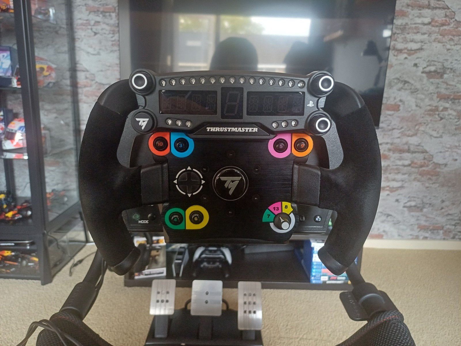 Thrustmaster BT led display, PlayStation 4, Ophalen of Verzenden, Zo goed als nieuw, Stuur of Pedalen