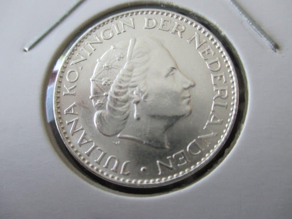 Gulden 1966, 1 gulden, Koningin Juliana, Zilver, Ophalen of Verzenden