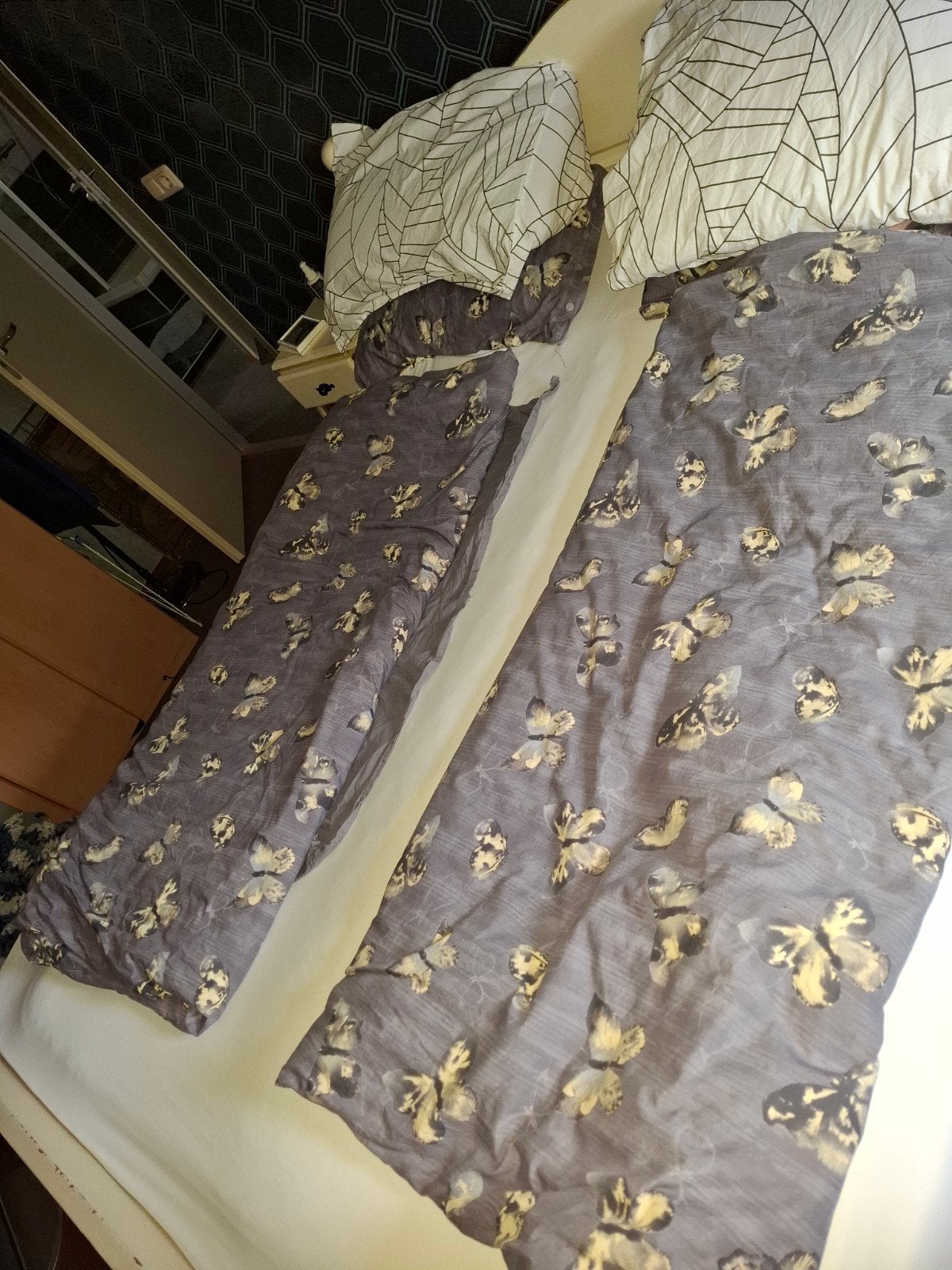 Tweepersoonsbed met 2 nachtkastjes 160x200, Huis en Inrichting, Ophalen, Gebruikt, Tweepersoons, Overige maten