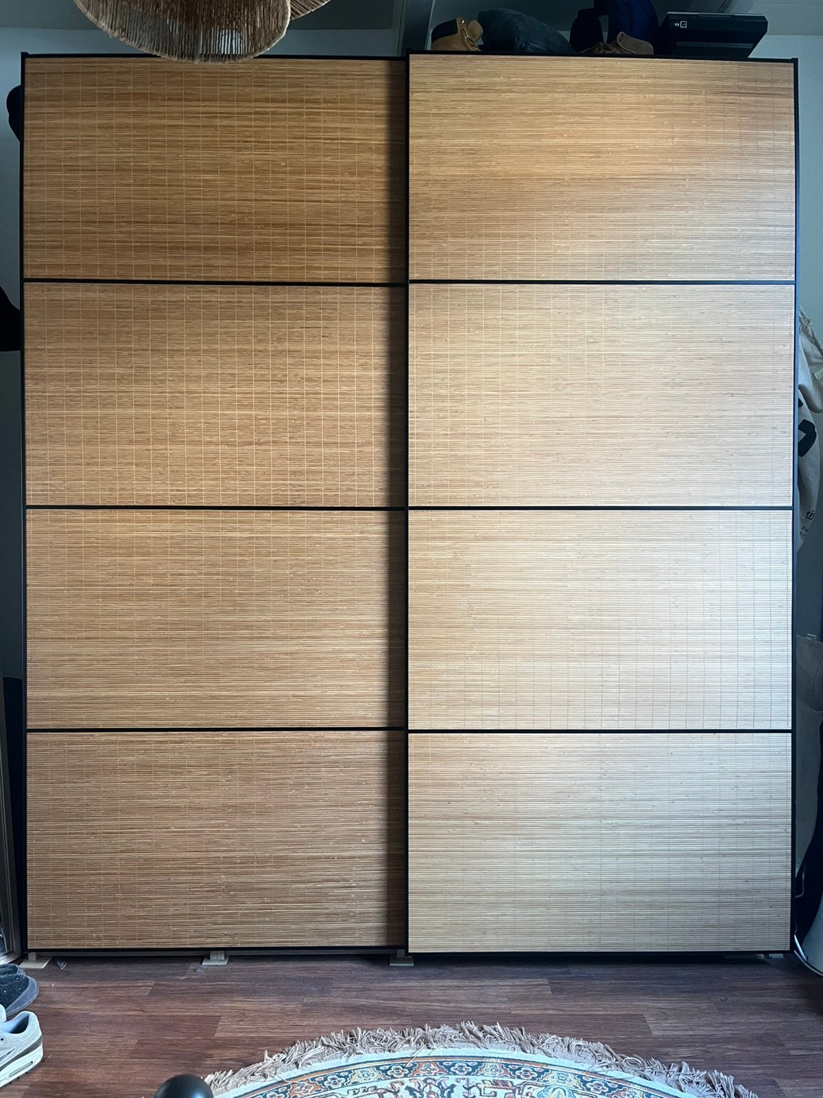 Pax kast IKEA - Bamboe deuren, Ophalen, 200 cm of meer, 50 tot 100 cm, Zo goed als nieuw