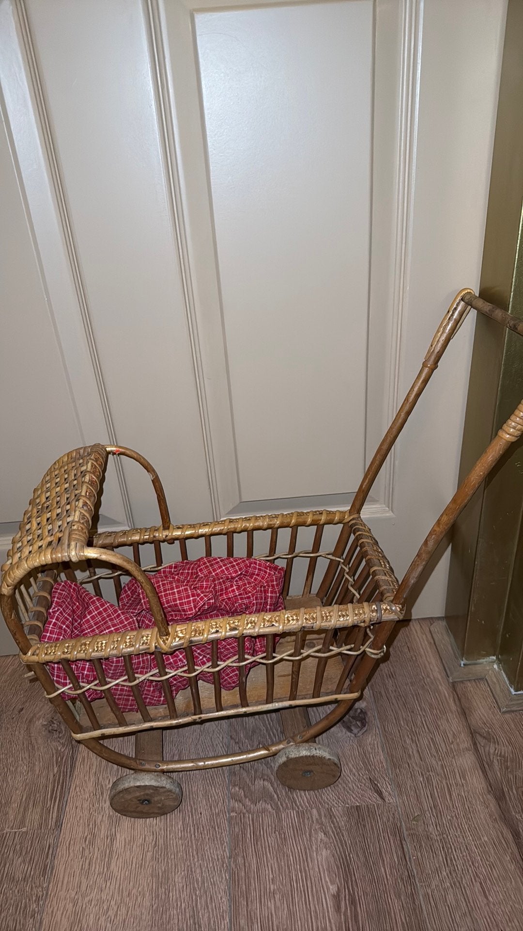 Rotan poppenwagen, Ophalen of Verzenden, Gebruikt, Overige typen