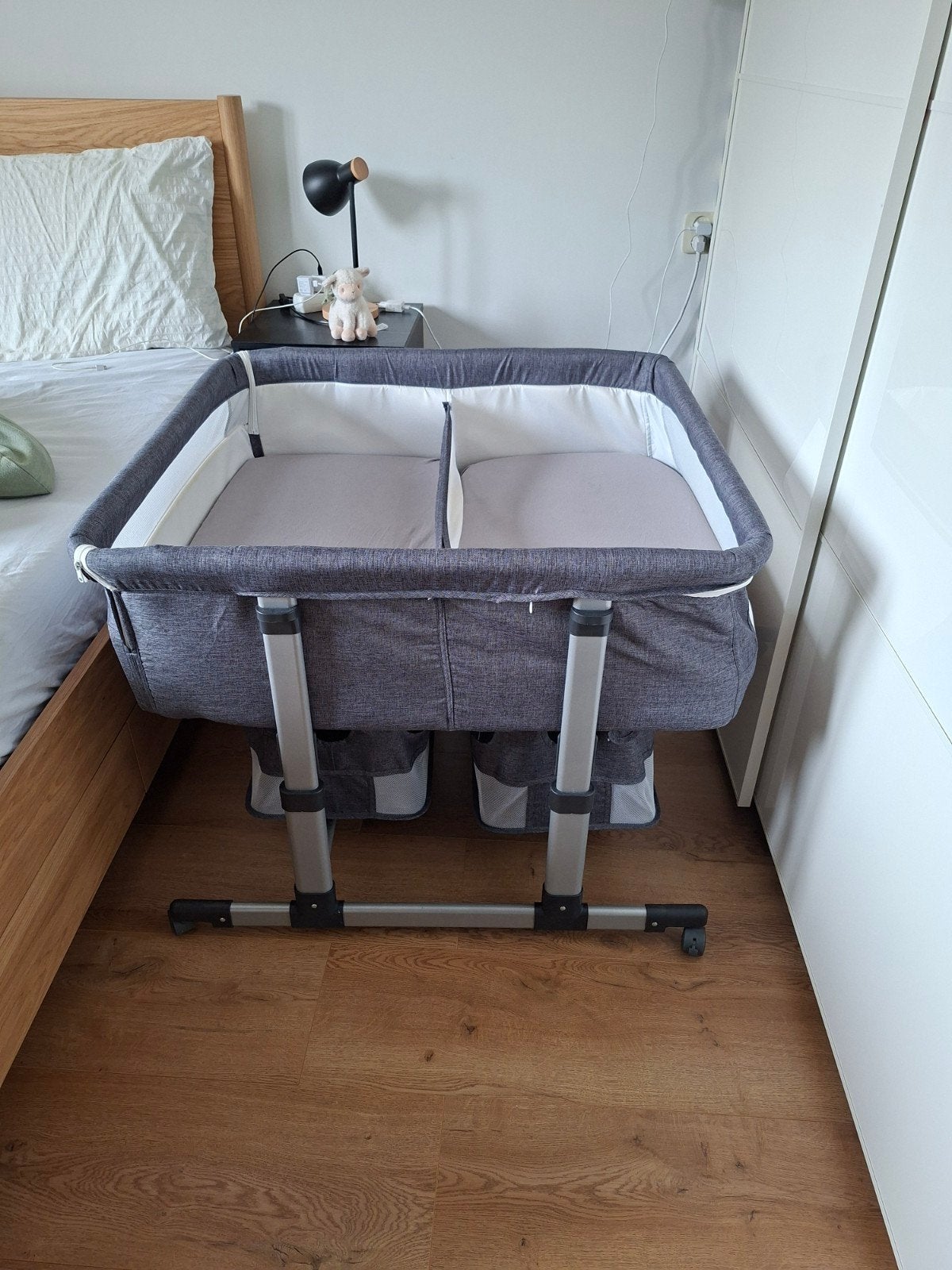tweeling co-sleeper, Kinderen en Baby's, Tweelingen en Meerlingen, Ophalen, Zo goed als nieuw, Box, Bedje of Wieg