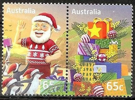 616 Australië 2025 Christmas paartje, Verzenden, Gestempeld