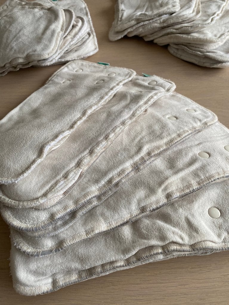 TotsBots Peenut Pads 15 inleggers / boosters, wasbare luiers, Kinderen en Baby's, Badjes en Verzorging, Ophalen of Verzenden, Gebruikt
