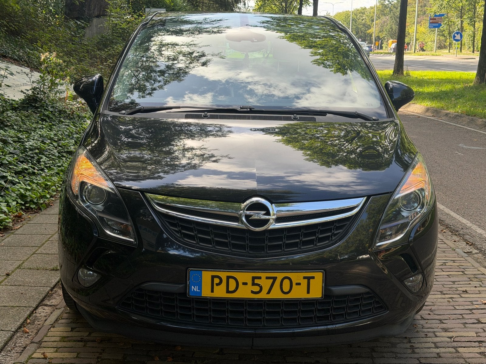 Opel Zafira 1.4T 103KW 2016 Zwart LPG LPG, Auto's, Voorwielaandrijving, 4 cilinders, 7 stoelen, Zwart