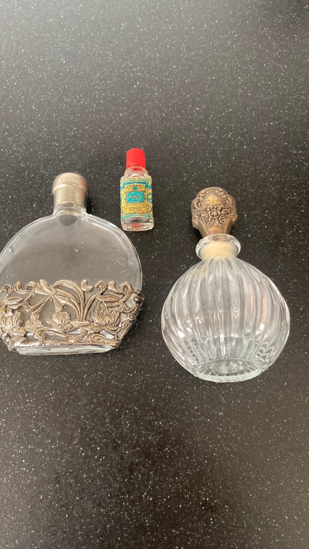 Vintage, parfumflesjes., Ophalen of Verzenden, Gebruikt, Parfumfles