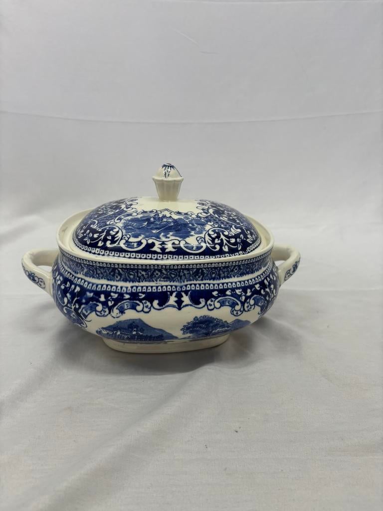 Vintage dekschaal of soepterrine Royal Sphinx Petrus Regout, Antiek en Kunst, Antiek | Servies los, Ophalen of Verzenden