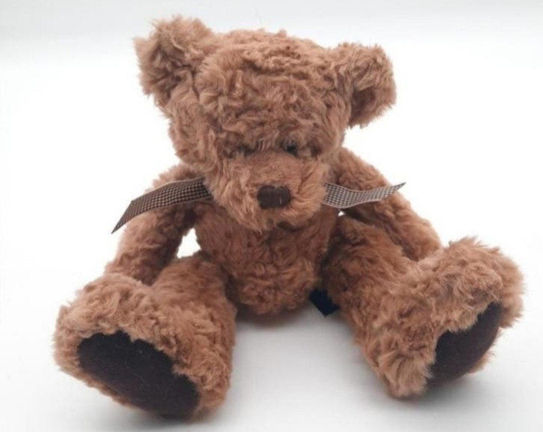 Vintage Russ Berrie & Co. Langley Teddy Beer ca. 28cm lang, Beer, Ophalen of Verzenden, Zo goed als nieuw, Middelgroot (20 tot 80 cm)